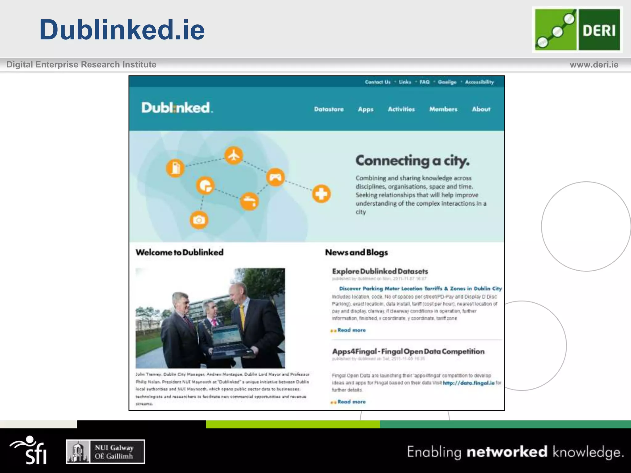 Dublinked.ie
Digital Enterprise Research Institute   www.deri.ie
 