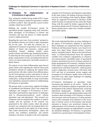 Paper: Challenges for Adopting E-Commerce in Agriculture in Nepalese ...