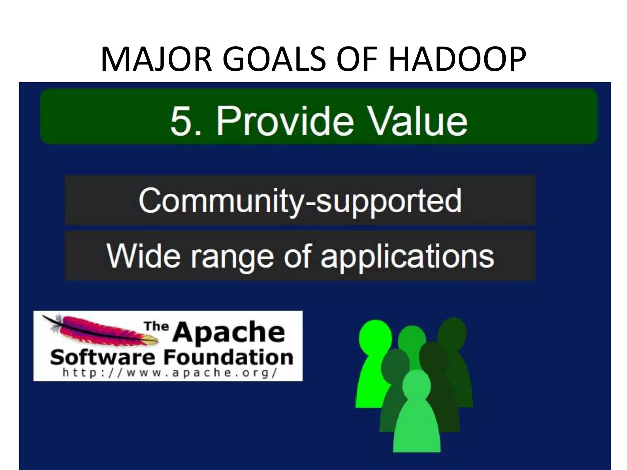 MAJOR GOALS OF HADOOP
 
