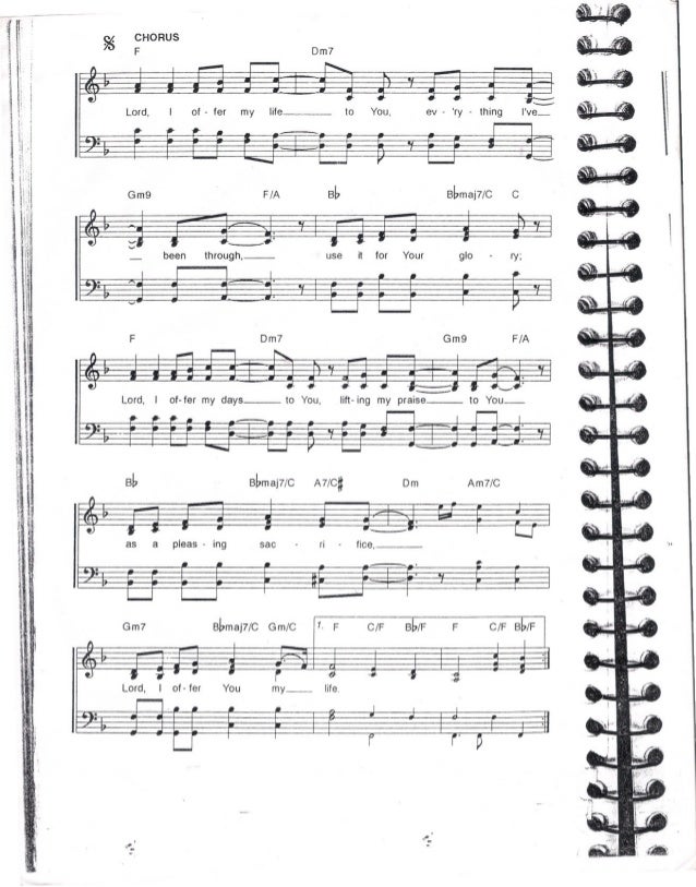 i offer my_life i just want to thank you lord sheet music