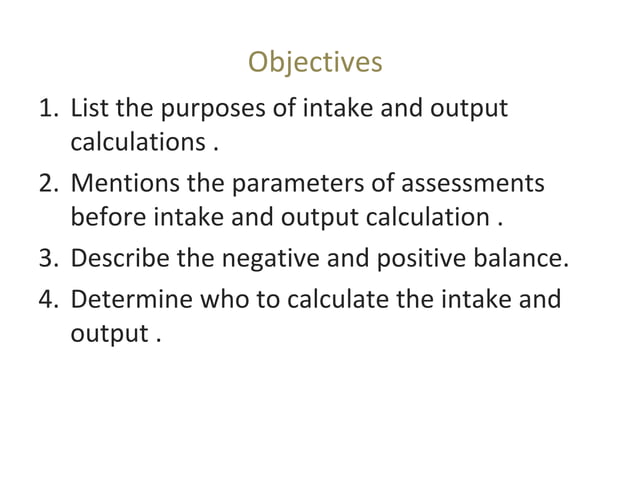 Intake Output Chart Guidelines | PPT | Medical Health