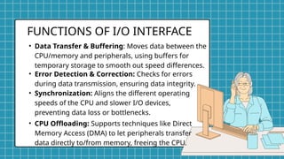 I/o Interface.pptx for computer architecture | PPTX