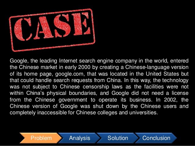 google in china case study summary