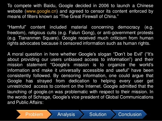 google vs china case study