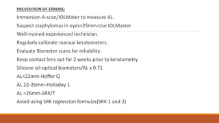 Iol power And IOL power calculation | PPTX