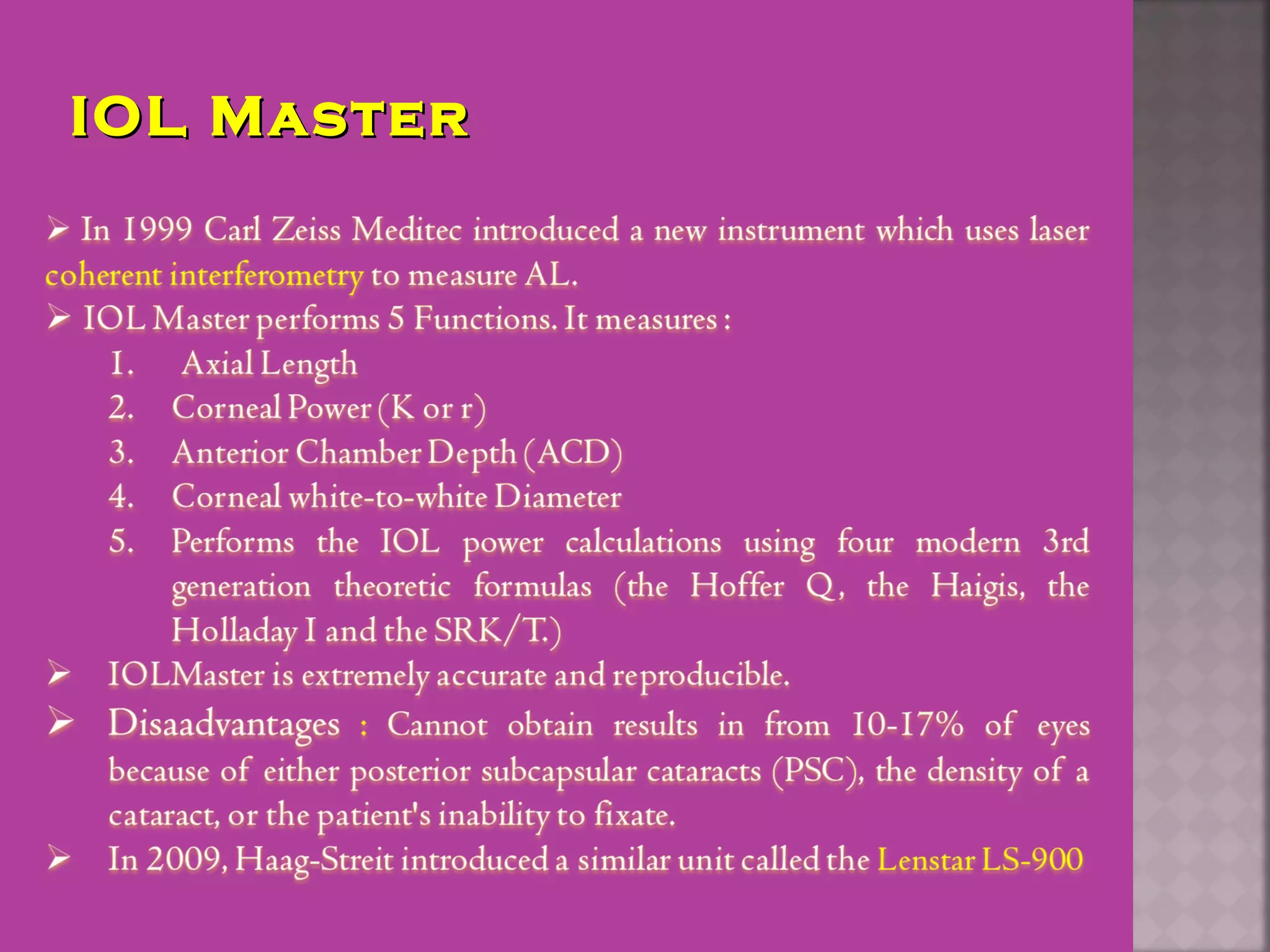 IOL MasterIOL Master
 