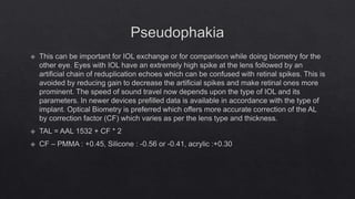 Iol power calculation (adult & paediatric) | PPT