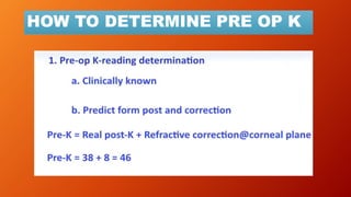 HOW TO DETERMINE PRE OP K
 