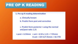 PRE OP K READING
 