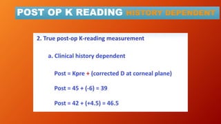 POST OP K READING HISTORY DEPENDENT
 
