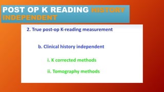 POST OP K READING HISTORY
INDEPENDENT
 