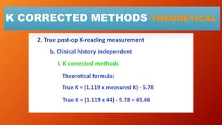 K CORRECTED METHODS THEORETICAL
 