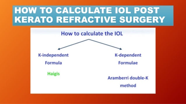 Iol power calculation normal and post lasik eyes