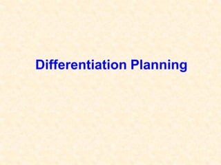 Differentiation Planning
 