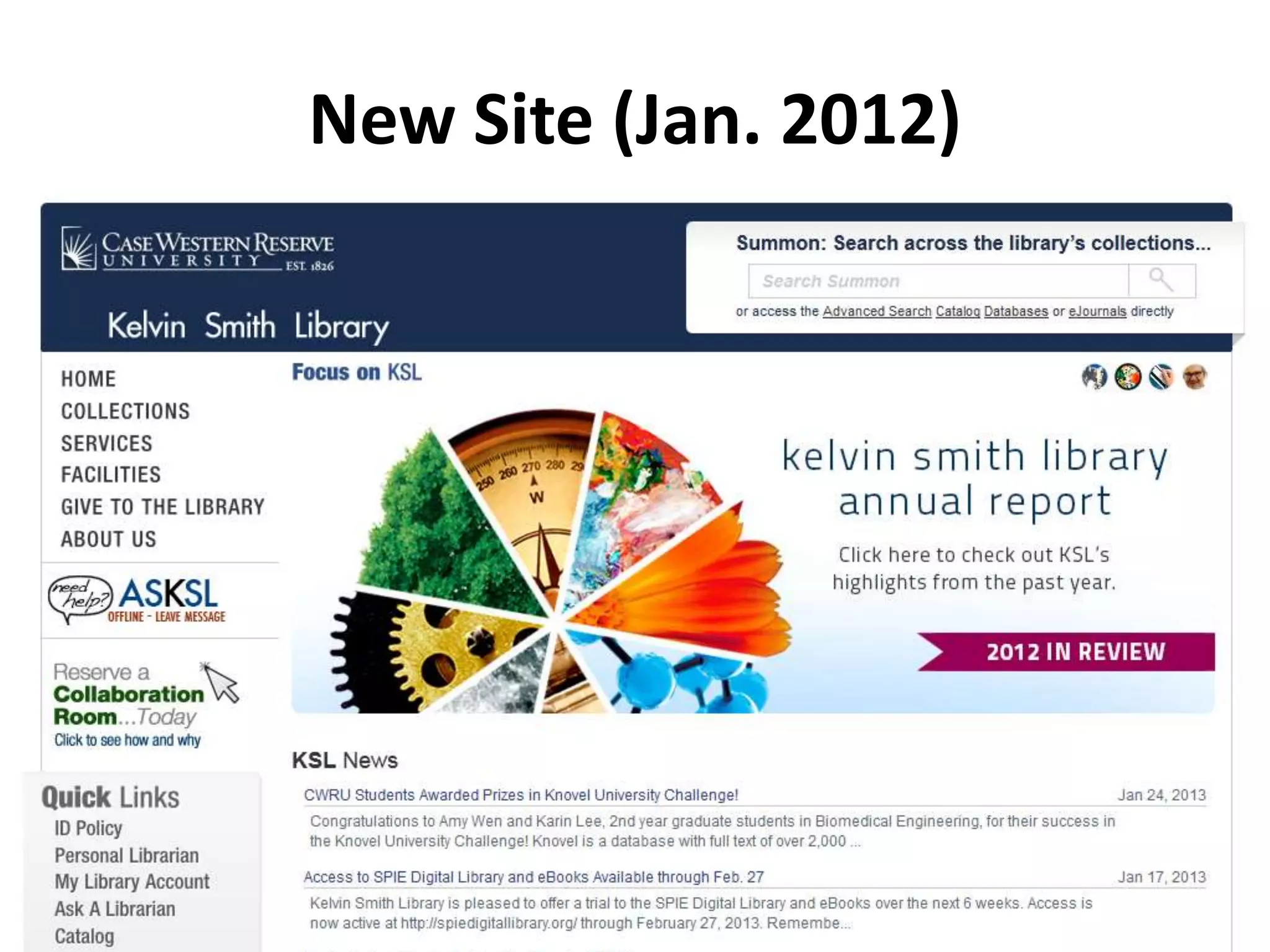 New Site (Jan. 2012)
 