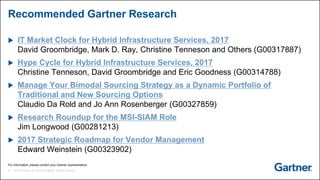 strategic changes in infrastructure services Gartner I&O PPT