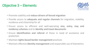 Sub-indicators include:
• A government migration strategy
• Data gathering and information availability
• Rights to basic ...