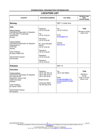 iom missions global locations | PDF