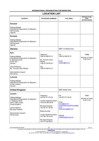 iom missions global locations | PDF