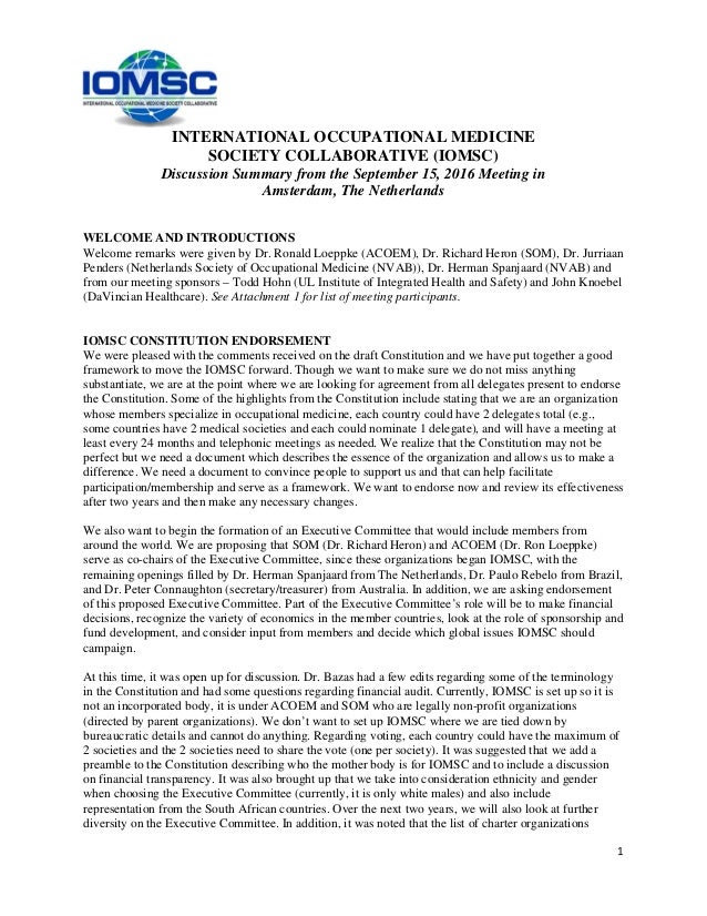 iomsc 2016 meeting summary meeting summary