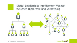 Digital Leadership: Intelligenter Wechsel 
zwischen Hierarchie und Vernetzung 
16 | © doubleYUU | 30 September 2014 
 
