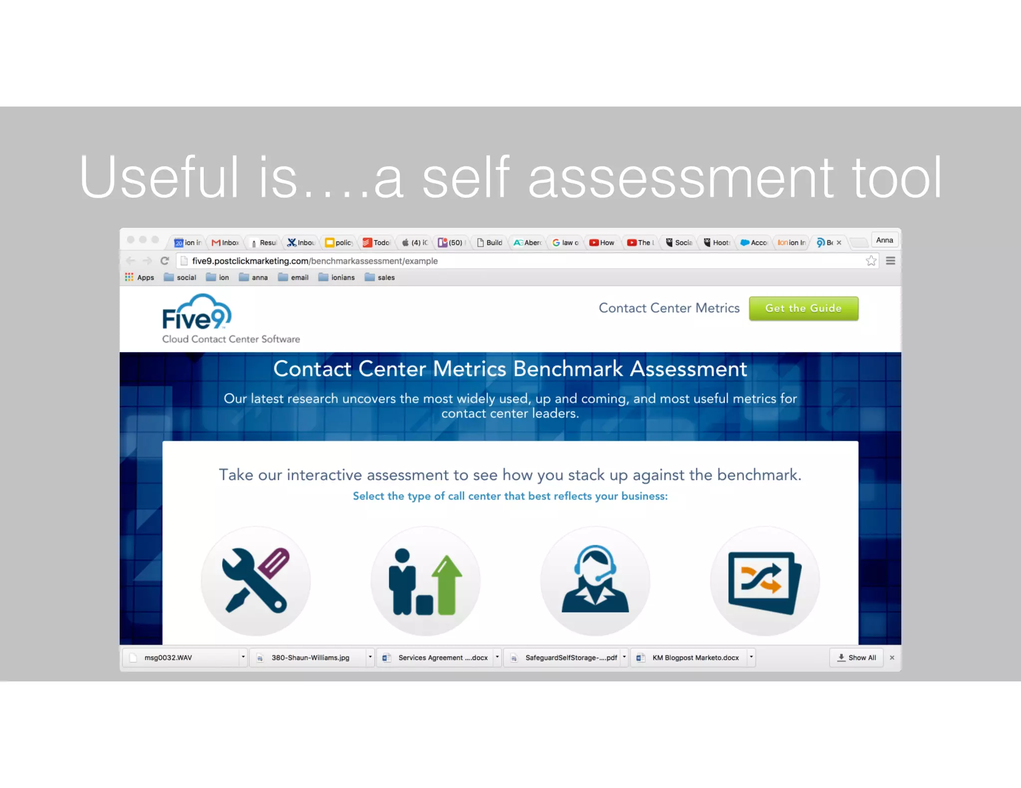 Useful is….a self assessment tool
 