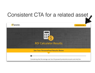 Consistent CTA for a related asset
 