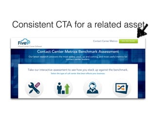 Consistent CTA for a related asset
 