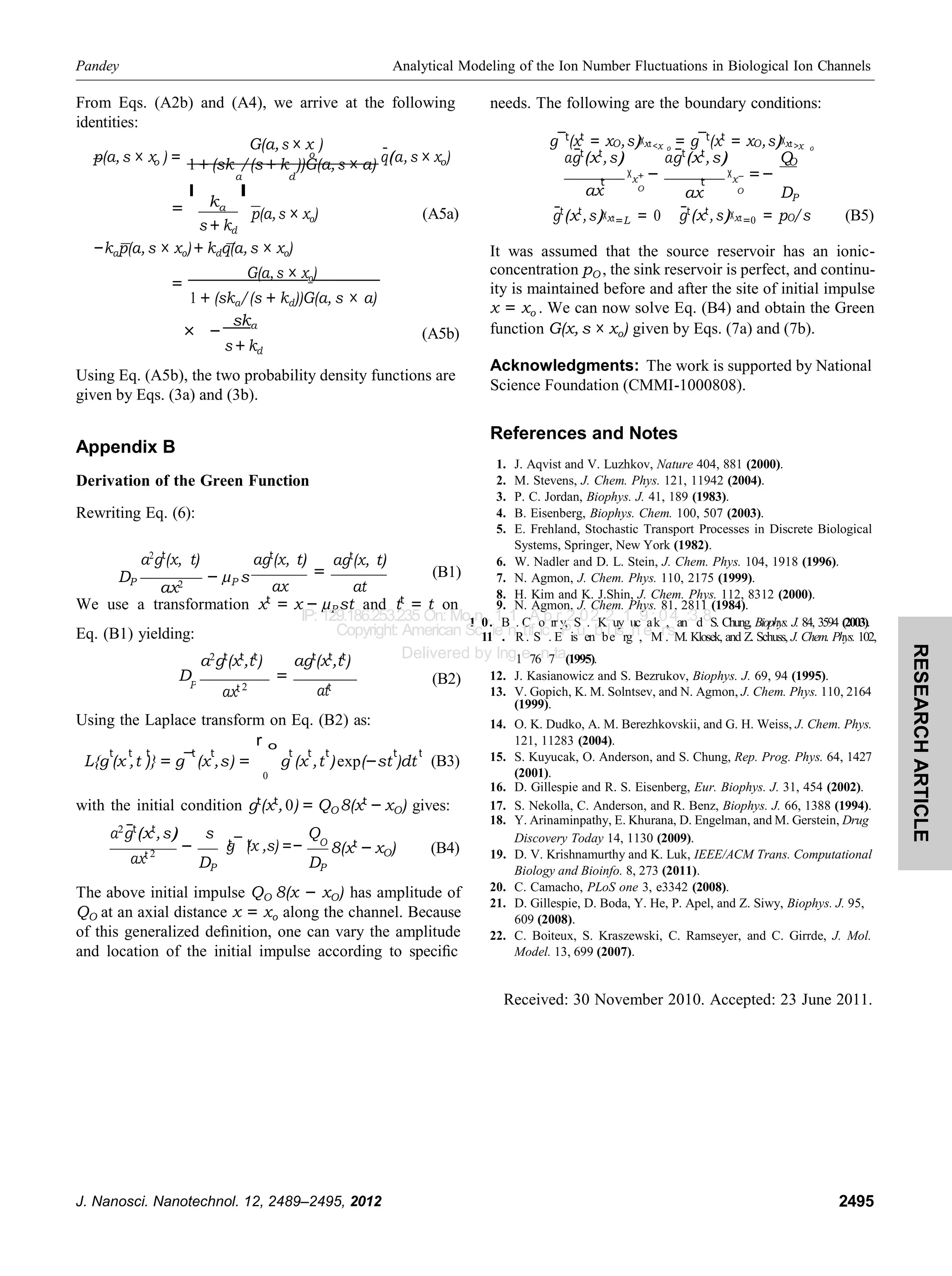 Ion Channel Fluctuations in Transmemembrane Proteins within Cell ...