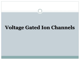 Voltage Gated Ion Channels 
 