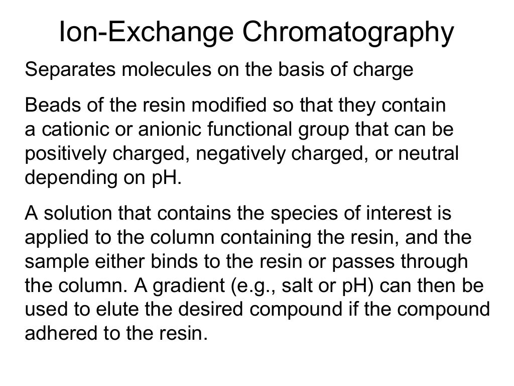 Ion Exchange Chromatography Lecture