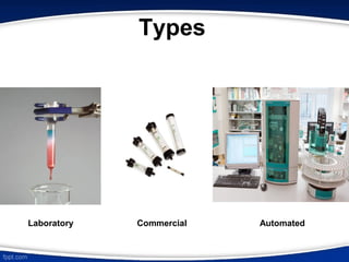 Types
Laboratory Commercial Automated
 