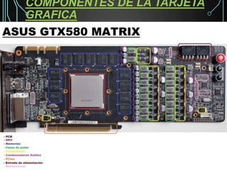 COMPONENTES DE LA TARJETA
GRAFICA
 