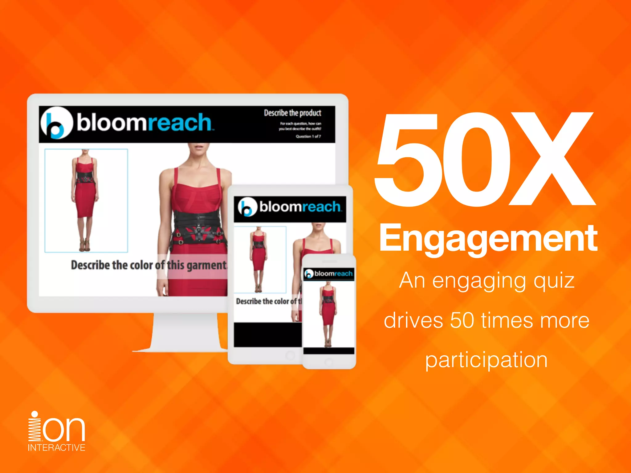 50XEngagement
An engaging quiz
drives 50 times more
participation
 