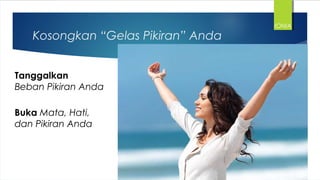 Kosongkan “Gelas Pikiran” Anda
Tanggalkan
Beban Pikiran Anda
Buka Mata, Hati,
dan Pikiran Anda
IONIA
 