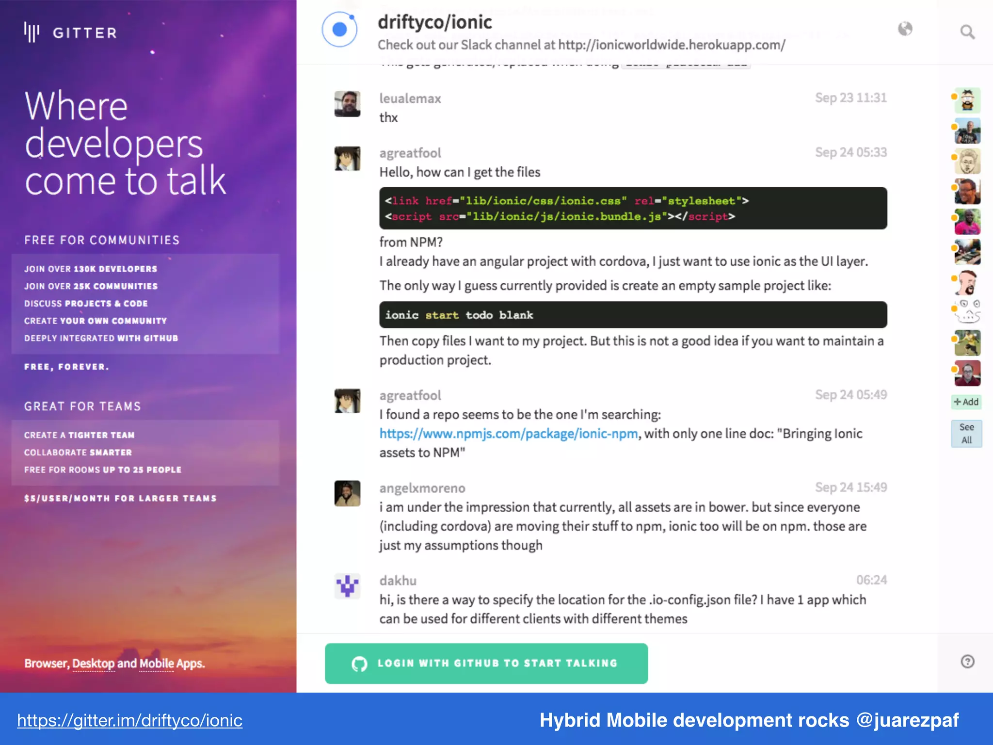 Hybrid Mobile development rocks @juarezpafhttps://github.com/IonicBrazil/guia-do-desenvolvedor
 