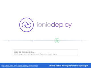 Hybrid Mobile development rocks @juarezpafhttp://docs.ionic.io/v1.0/docs/deploy-from-scratch
 