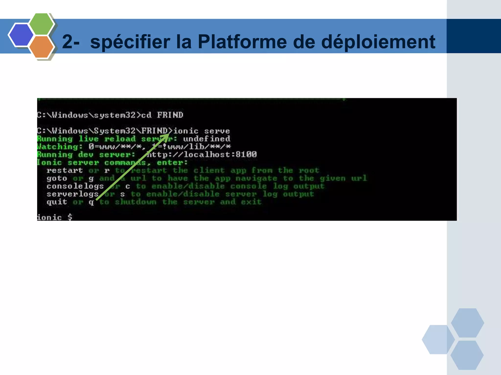 2- spécifier la Platforme de déploiement
 