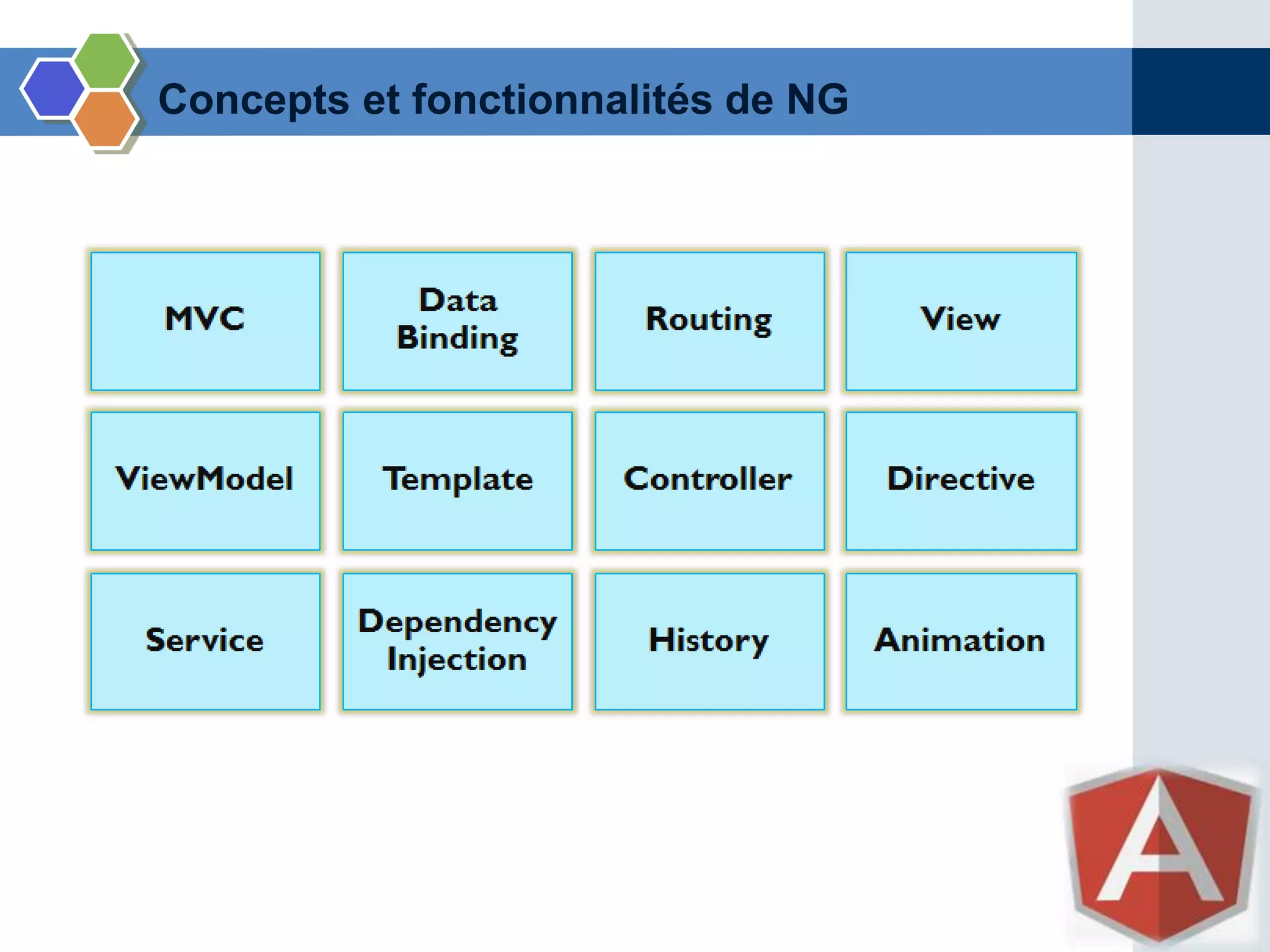 Concepts et fonctionnalités de NG
 