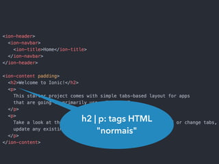 h2 | p: tags HTML
"normais"
 