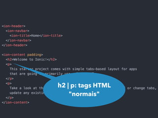 h2 | p: tags HTML
"normais"
 