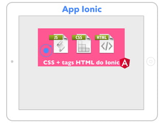 App Ionic
CSS + tags HTML do Ionic
 