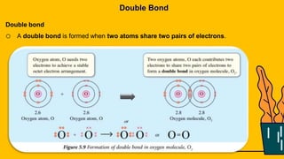 Double Bond
Double bond
o A double bond is formed when two atoms share two pairs of electrons.
 