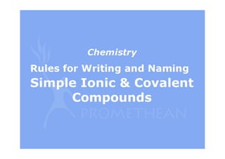 Ionic Covalent Compounds