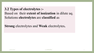 Ionic equilibria | chemical equilibria |Types of electrolyte |Degree of ...