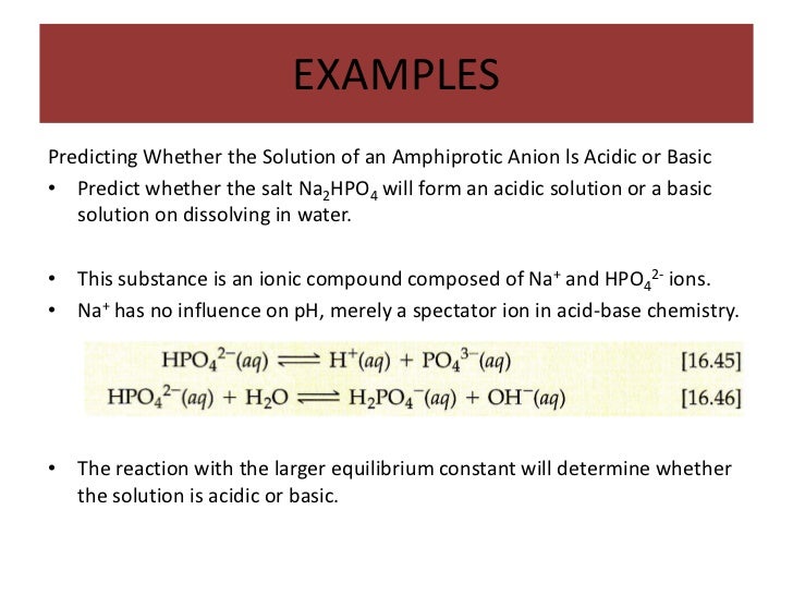 ionic equilibria two which one of these salts will form an acidic solution upon dissolving in water