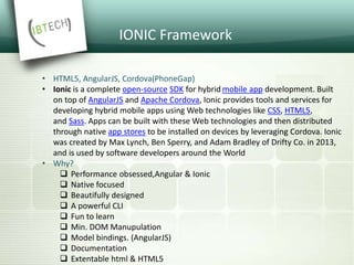 Ionic framework | PPTX