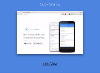Quick Sharing
Ionic View
 