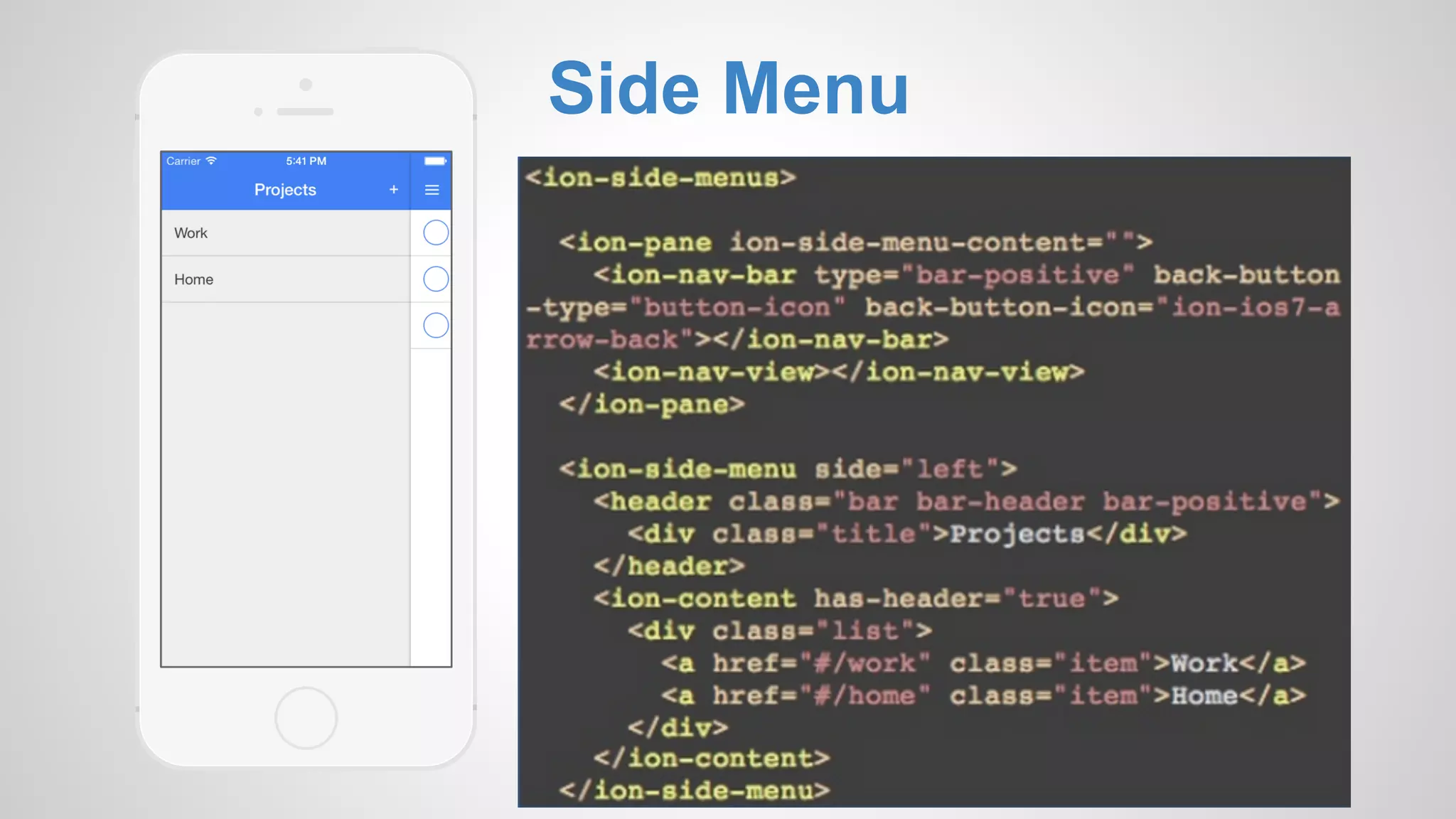 Side Menu 