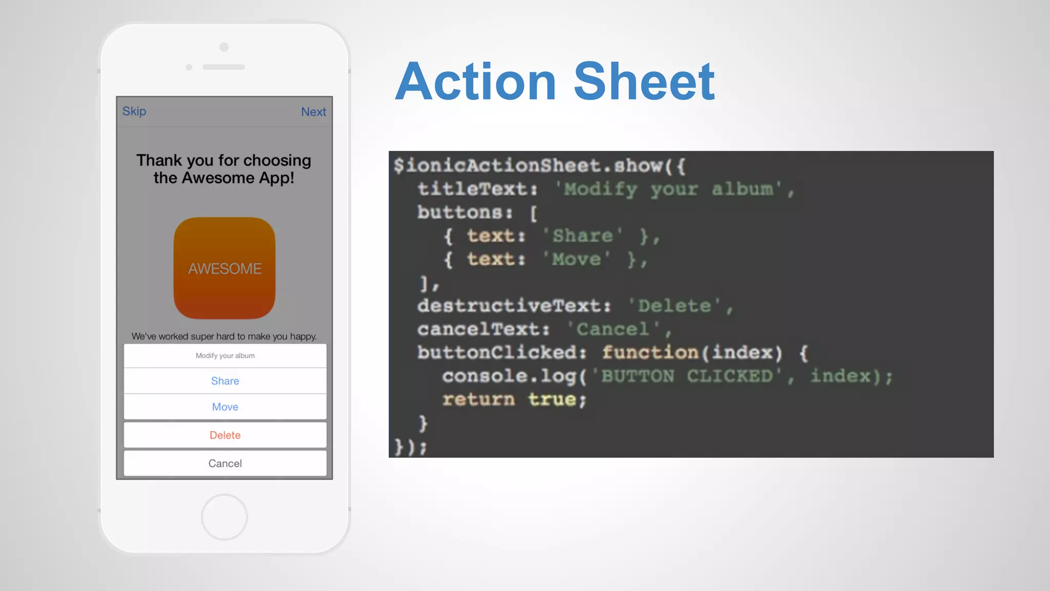 Action Sheet 